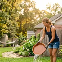 lady dumping water